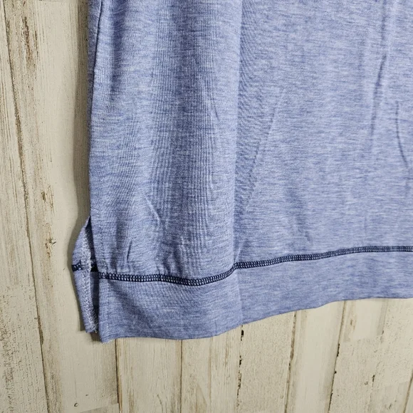 Women's Blue Short Eyelet Sleeve Casual Tee T-shirt NWOT Ladies Size Small - Picture 8 of 10